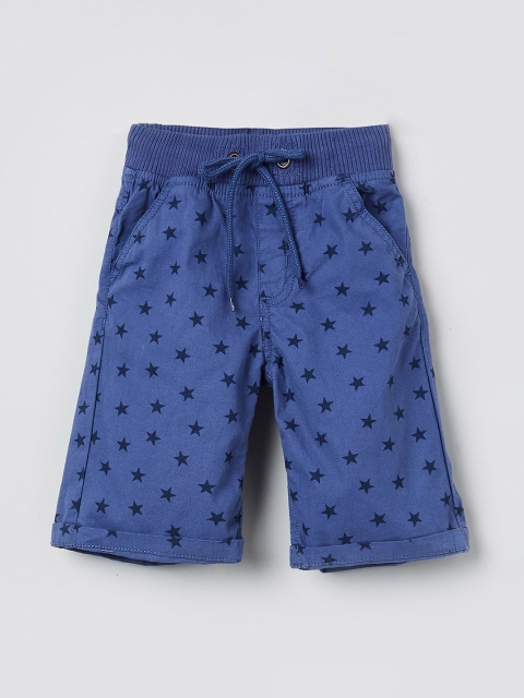 

max Boys Blue Printed Regular Shorts