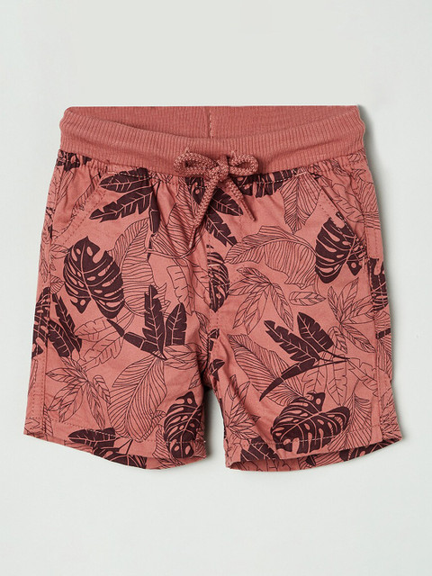 

max Boys Brown Printed Regular Fit Regular Shorts