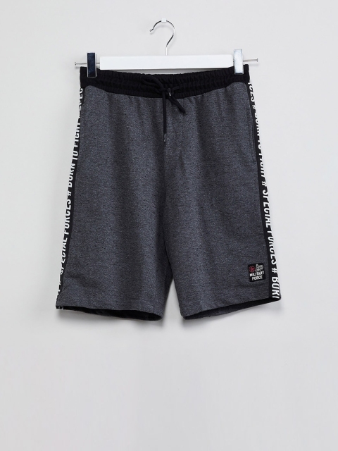 

max Boys Charcoal Grey Solid Regular Fit Shorts