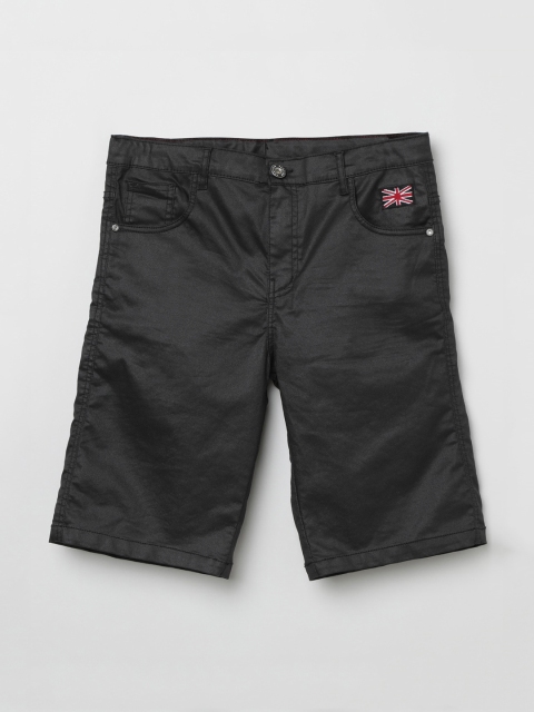 

max Boys Black Solid Regular Fit Regular Shorts