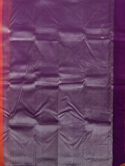 

Pothys Orange & Purple Pure Silk Printed Saree