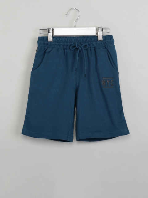 max Boys Teal Solid Regular Fit Regular Shorts