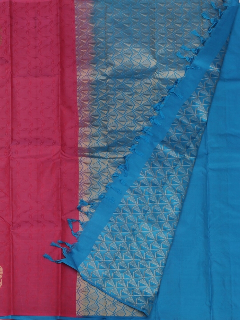 

Pothys Pink Printed Pure Silk Saree