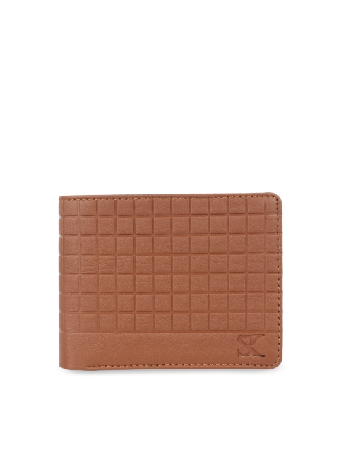 

STYLER KING Men Brown Textured Two Fold Wallet
