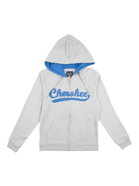 

Cherokee Boys Grey Printed Hooded Sweatshirt