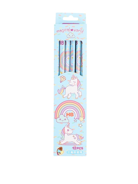 

ToniQ Kids Set of 12 Blue Unicorn Printed Pencils