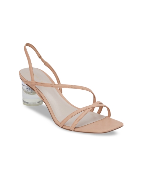 

CHARLES & KEITH Women Nude Solid Block Heels