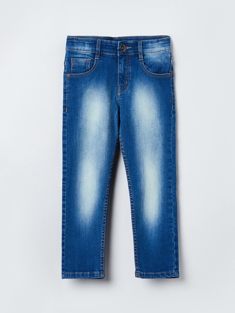 

max Boys Blue Slim Fit Mid-Rise Clean Look Stretchable Jeans