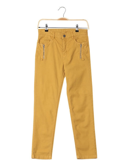 

Cherokee Boys Yellow Regular Fit Solid Regular Trousers