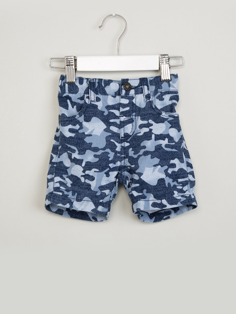 

max Boys Blue Printed Regular Fit Regular Shorts