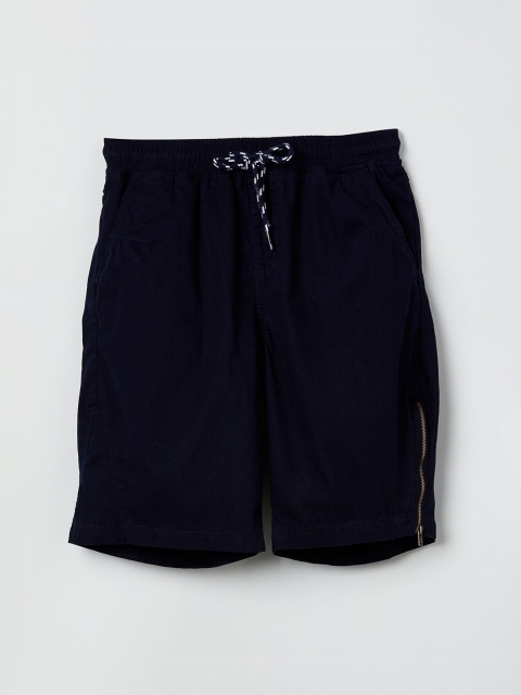 

max Boys Navy Blue Solid Regular Fit Regular Shorts