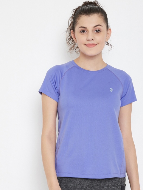 

PERFKT-U Women Purple Solid Round Neck T-shirt