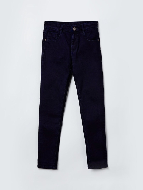 

max Boys Navy Blue Slim Fit Mid-Rise Clean Look Stretchable Jeans
