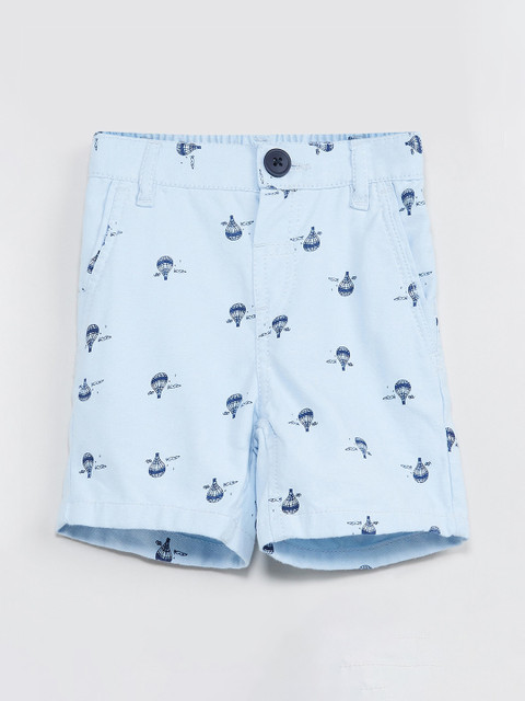 

max Boys Blue Printed Regular Fit Regular Shorts