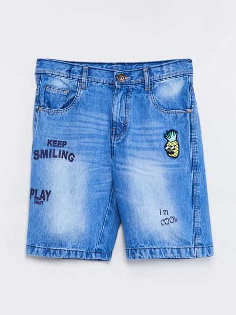 

max Boys Blue Washed Denim Shorts