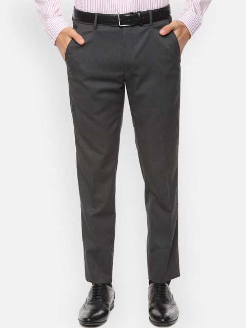 

Van Heusen Men Grey Slim Fit Solid Formal Trousers