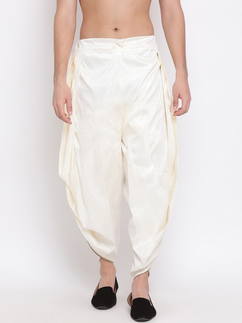

VASTRAMAY Men Cream-Colour Solid Dhoti Pants