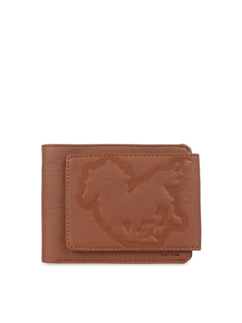 

STYLER KING Men Tan Solid Two Fold Wallet, Brown