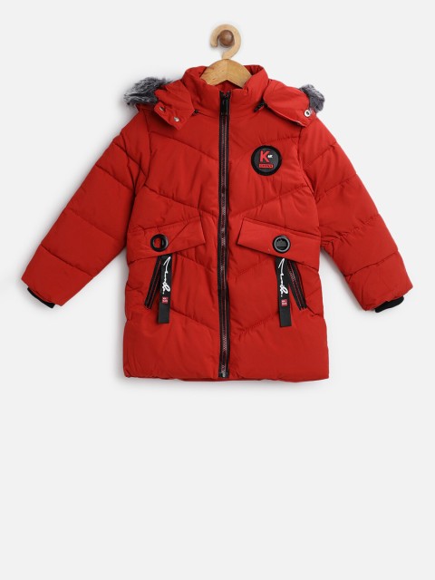 

PASSION PETALS Boys Rust Solid Lightweight Padded Jacket