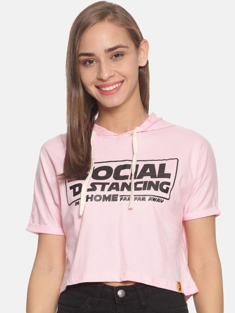 

Campus Sutra Women Pink Printed Top