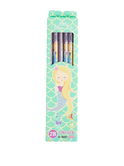 

ToniQ Kids Set Of 12 Green Mermaid Printed Pencils