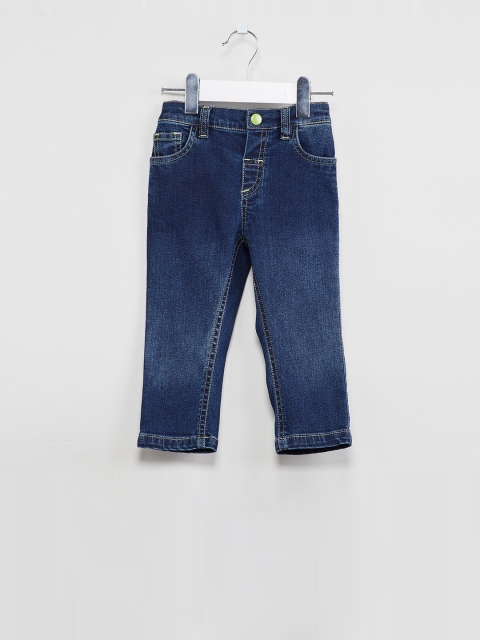 

max Infant Boys Blue Slim Fit Mid-Rise Clean Look Jeans