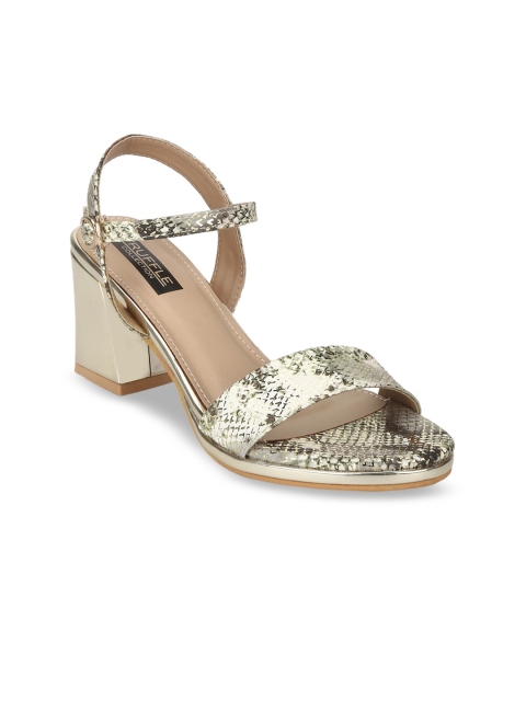 

Truffle Collection Women Gold-Toned Textured Sandals