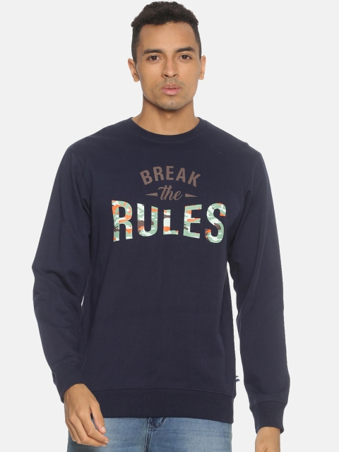 

Chennis Men Navy Blue Printed Sweatshirt