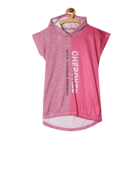 

Cherokee Girls Pink Printed Hooded Sweatshirt