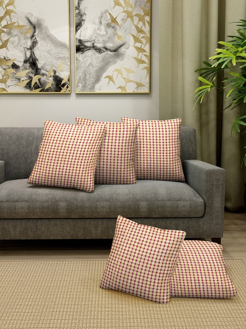 

KLOTTHE Set of 5 Square Cushion Covers, Yellow
