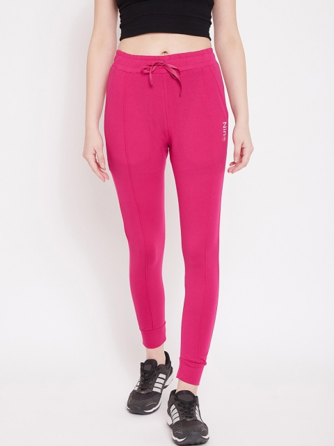 C9 AIRWEAR Women Pink Solid Drawstring Joggers