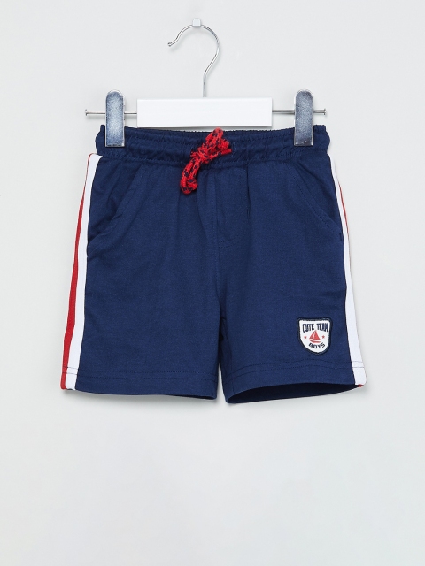 

max Boys Navy Blue Solid Regular Fit Regular Shorts