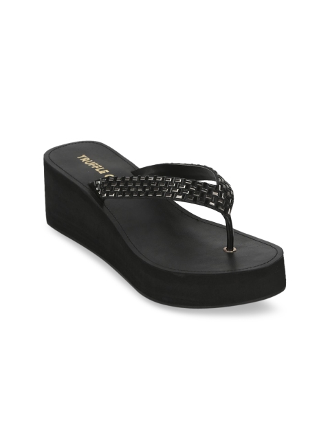 

Truffle Collection Women Black Solid Sandals