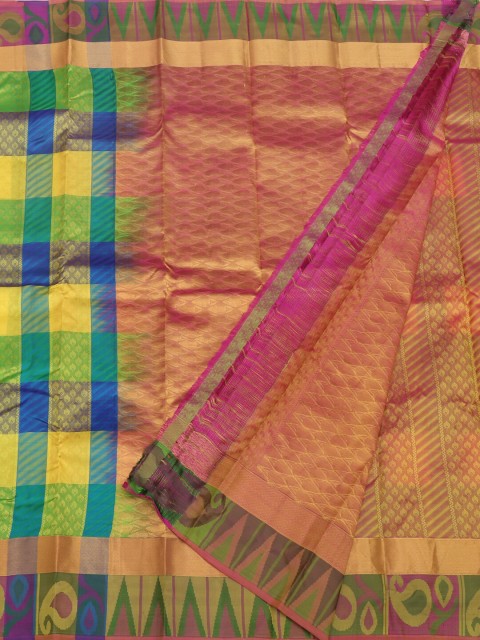 

Pothys Multicoloured Woven Design Pure Silk Saree, Multi