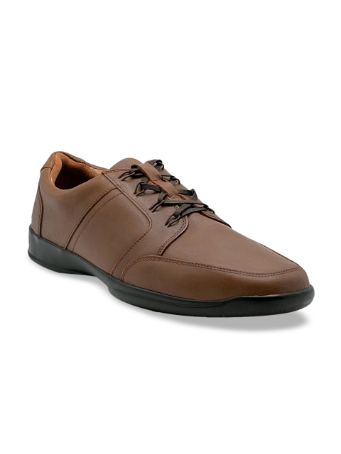 

KETHINI Men Brown Solid Leather Formal Derbys