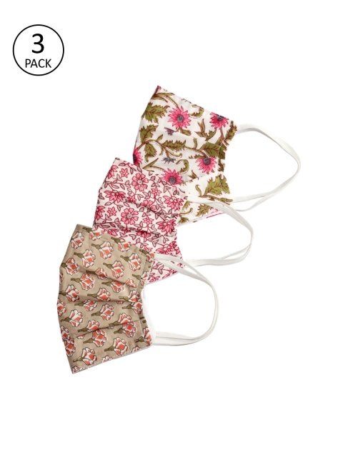 

Bellofox Women 3Ply 3Pcs Protective Outdoor Face Masks, Pink