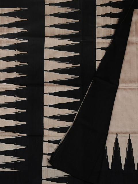 

Pothys Cream-Coloured & Black Woven Design Saree