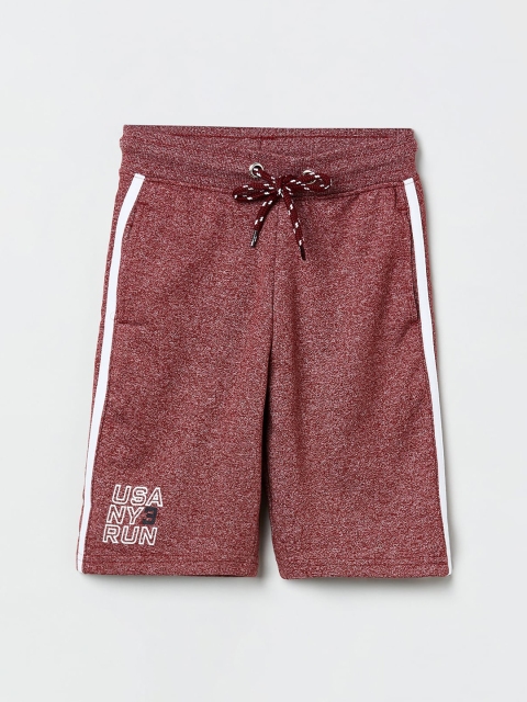 

max Boys Maroon Solid Regular Fit Shorts