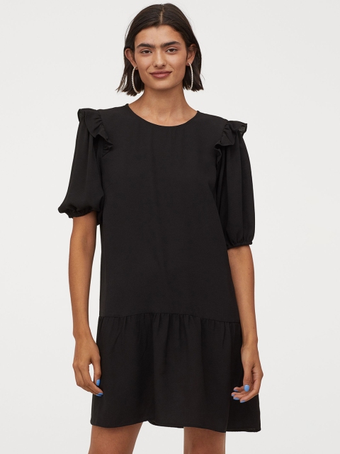 

H&M Women Black Short Dress