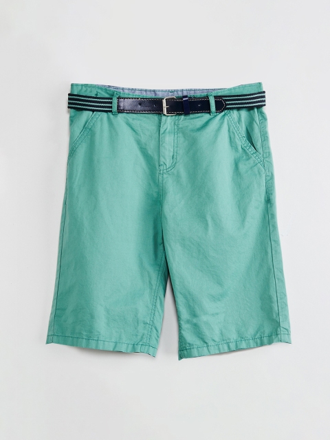 

max Boys Green Solid Regular Fit Regular Shorts