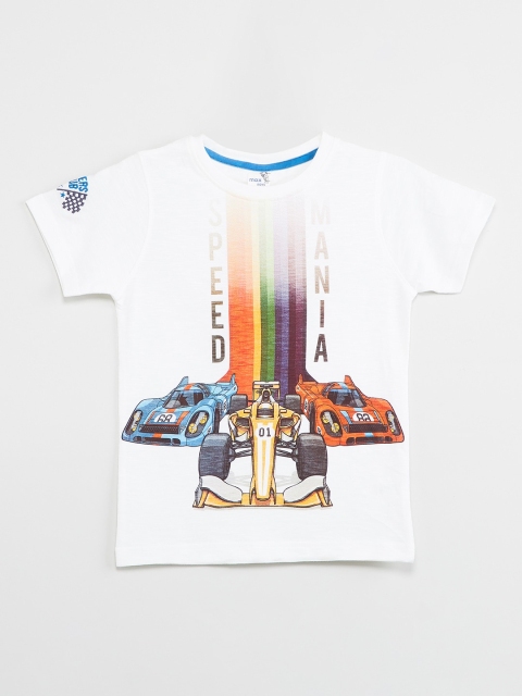 

max Boys Multicoloured Printed Round Neck T-shirt, Multi
