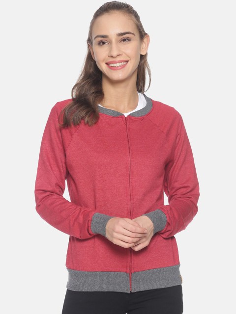 

Campus Sutra Women Red Solid Sweatshirt