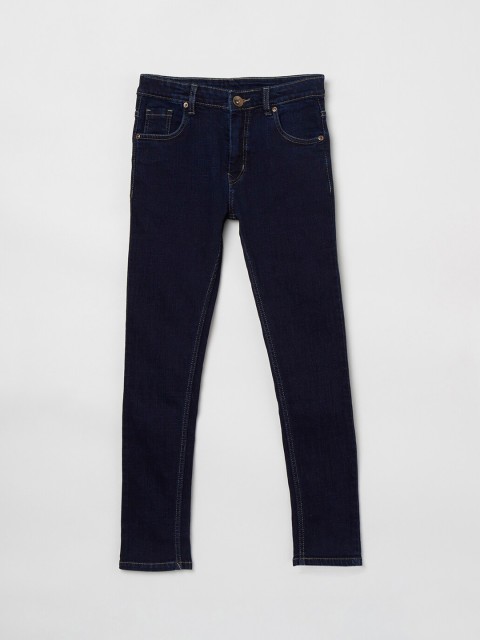 

max Boys Navy Blue Regular Fit Mid-Rise Clean Look Stretchable Jeans