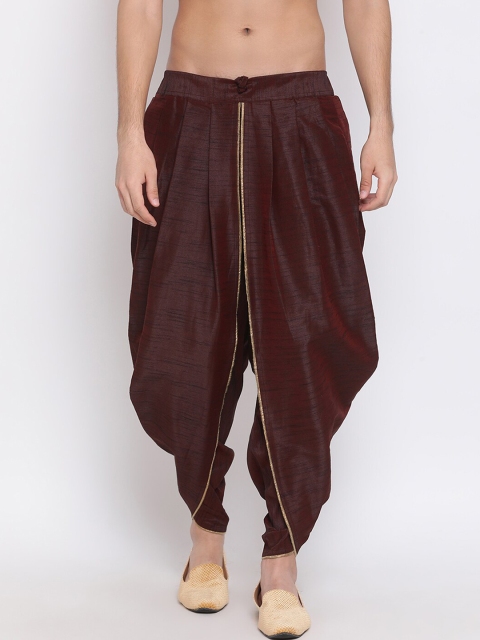 

VASTRAMAY Men Brown Solid Dhoti Pants