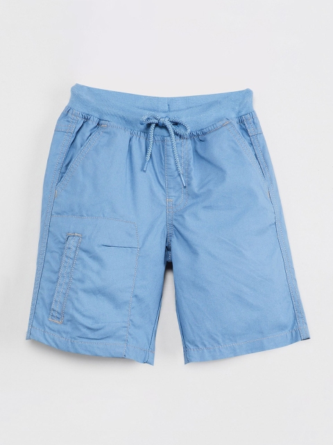 

max Boys Blue Solid Regular Fit Regular Shorts