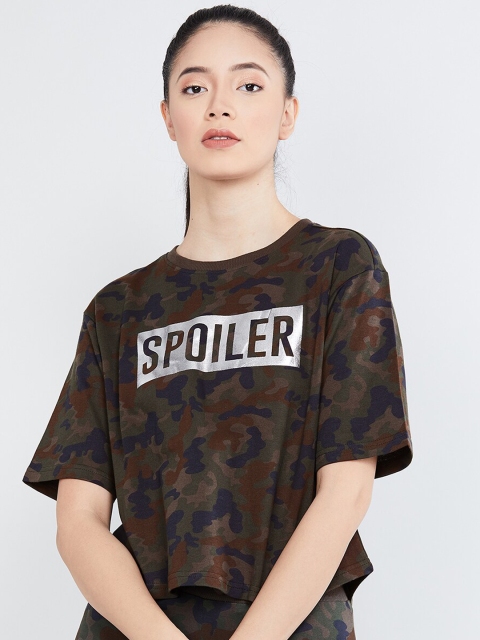

max Women Multicoloured Camouflage Print T-shirt, Multi