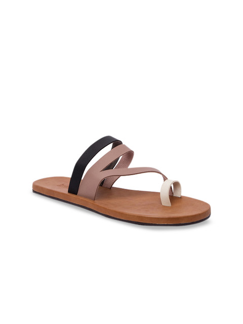 

Inc 5 Women Brown & Black Colourblocked One Toe Flats