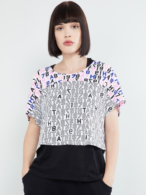 

max Women Multicoloured Printed Layered Top, Multi