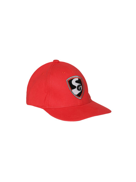 

SG Unisex Red & Black Embroidered Baseball Cap