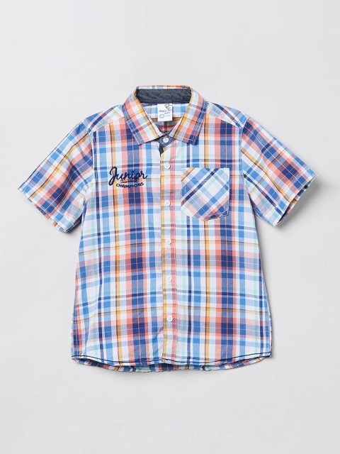 

max Boys Multicoloured Regular Fit Checked Casual Shirt, Multi